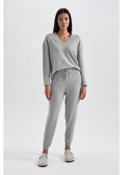 Fall in Love Regular Fit V Yaka Pijama Üstü Y2806AZ23AU