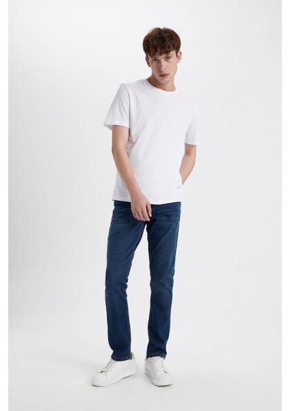 Carlo Skinny Fit Ekstra Dar Kalıp Normal Bel Ekstra Dar Paça Jean Pantolon A6944AX23AU