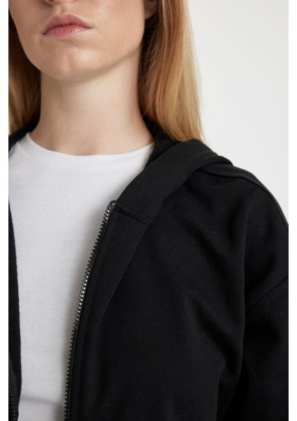 Coool Regular Fit Kapüşonlu Fermuarlı Sweatshirt Y7107AZ23SP