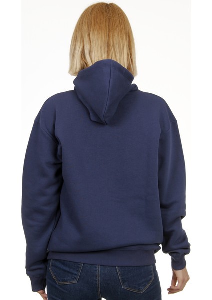 Kapşonlu Indigo Sweatshirt