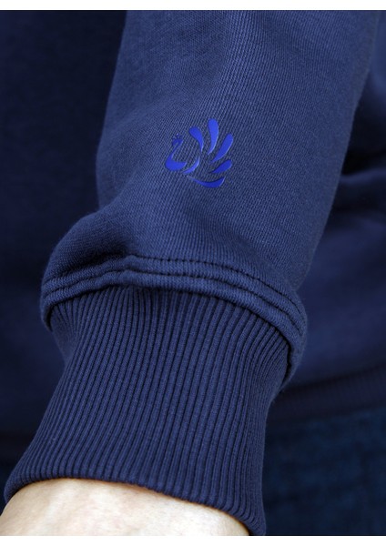 Kapşonlu Indigo Sweatshirt