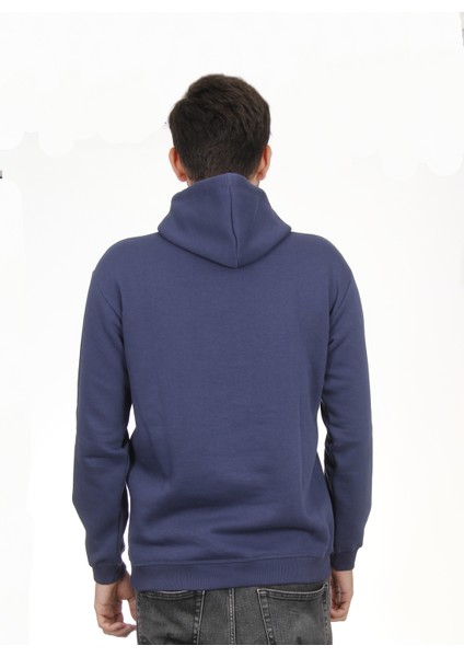 Kapşonlu Indigo Sweatshirt