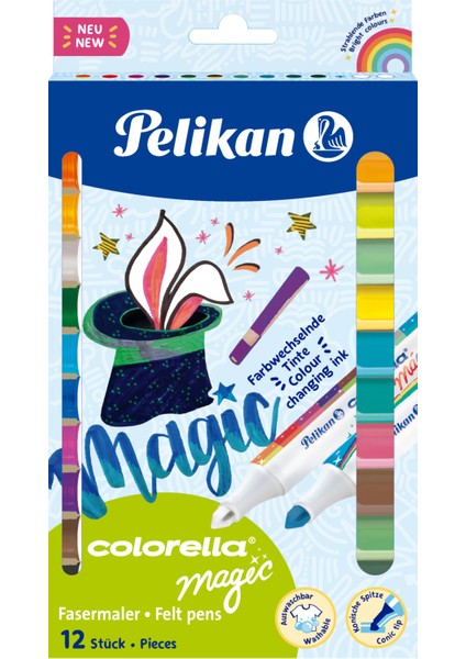 Keçeli Kalem Colorella Magic 12 Li Kutu 411 Pelikan