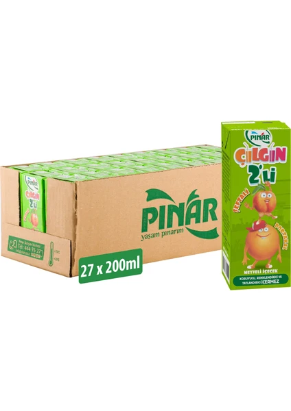 Çılgın Ikili Şeftali Portakal 200 ml x 27 Adet