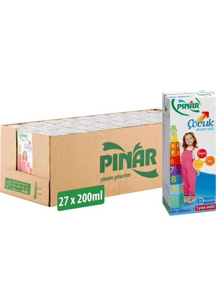 Çocuk Devam Sütü 200 ml x 27 Adet