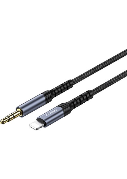 iPhone Aux Kablo Recci RDS-A26 Lightning To 3.5mm Aux Audio Ses Kablo 1.2 Metre