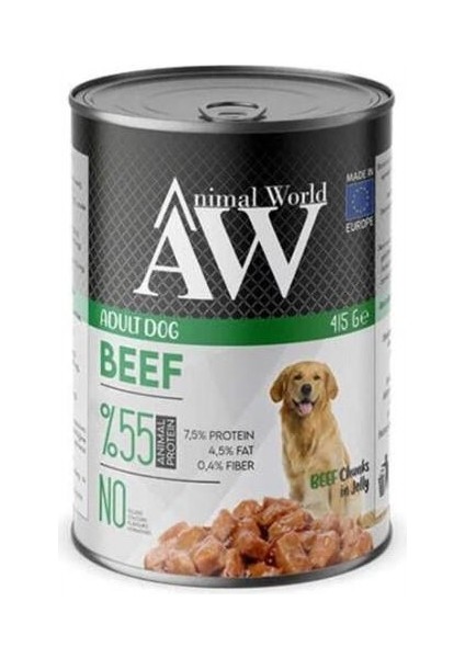 Animal World Dog Beef Jelly Köpek Konservesi 415 gr