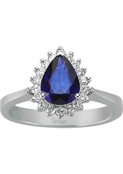 Pırlanta ve Damla Safir Taşlı Anturaj Yüzük 0404R0190 fiyatları