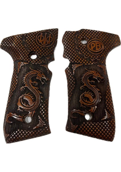 Beretta F92 Ejderha Desenli Kabze Beretta F92 Ejderha Desenli Kabze