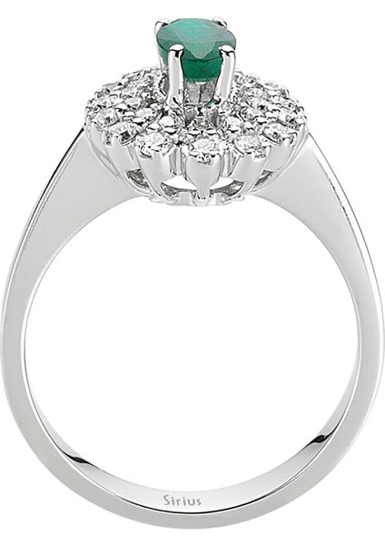 Pırlanta ve Oval Zümrüt Taşlı Anturaj Yüzük 0404R0191 modelleri