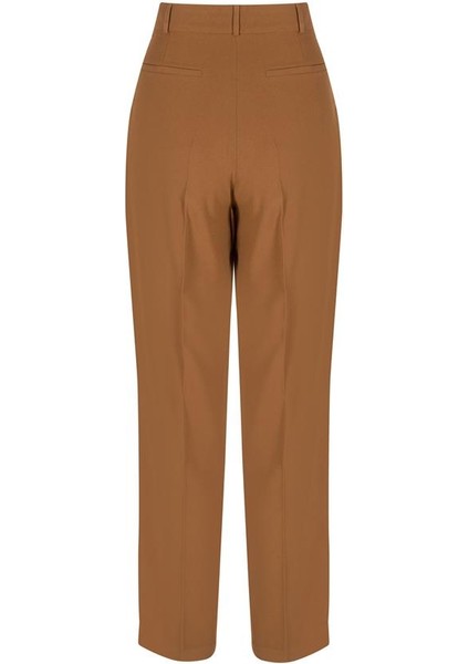 Bol Paça Krep Pantolon - Camel