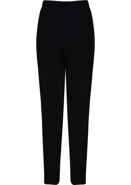 Fermuar Detaylı Krep Pantolon - Siyah indirimleri