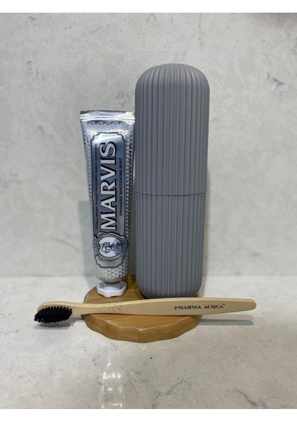 Diş Fırçası - Marvis Smokers Whitening Mint Diş Macunu 85 ml - Gri Saklama Kabı fiyatları