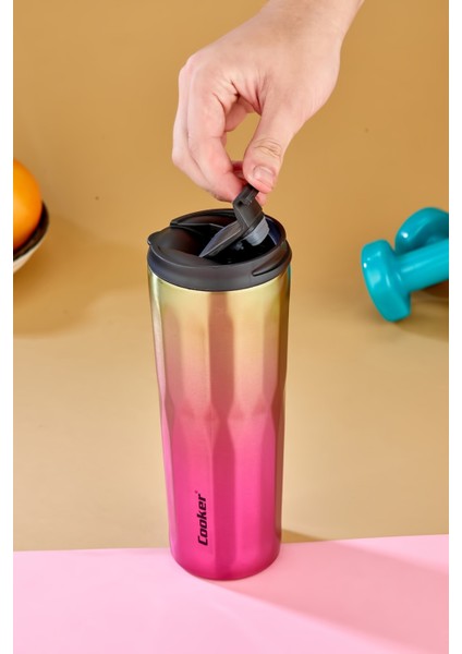 New Cool Lüx 0.50 ml Premium Çift Kat Paslanmaz Çelik Termos Matara Suluk Termosu