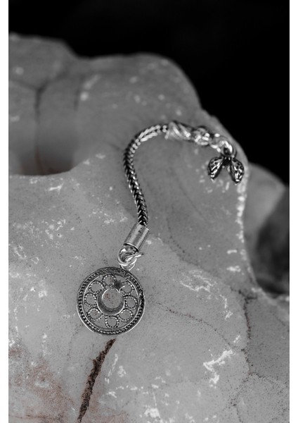 925 Ayar Gümüş Ay Yıldız Tesbih Püskülü