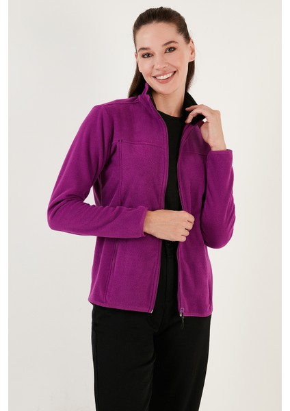 Slim Fit Anti-Pilling Tüylenme Yapmayan Fermuarlı Cepli Polar Hırka Bayan POLAR 5907002 modelleri