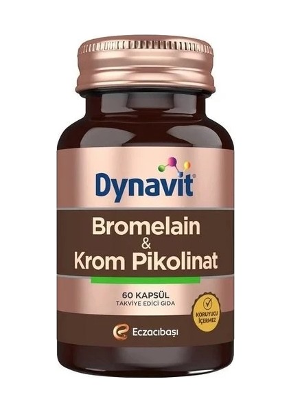 Bromelain Krom Pikolinat 60 Kapsül