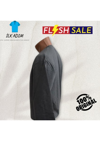 Erkek Koyu Gri Sweatshirt