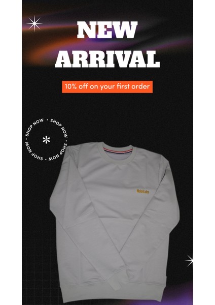 Erkek Platin Gri Sweatshirt modelleri