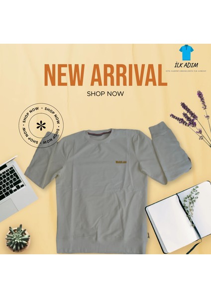 Erkek Beyaz Sweatshirt