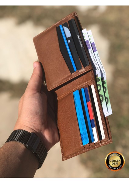 Luv Taba Hakiki Deri Kullanışlı Model Kişiselleştirilebilir Erkek Cüzdanı ( ÇOK KART BÖLMELİ )