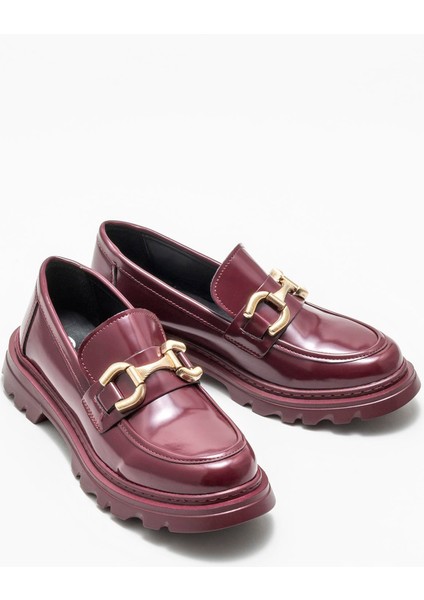 Bordo Kadın Loafer