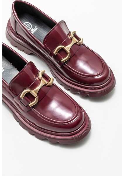 Bordo Kadın Loafer