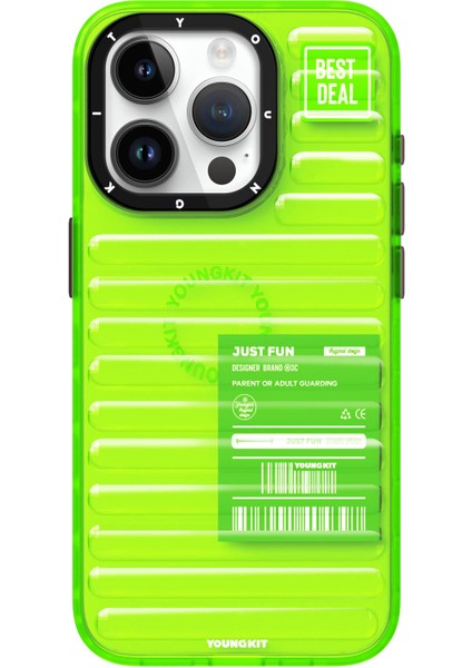 iPhone 15 Pro Uyumlu Kılıf Şeffaf Renkli Tasarım Youngkit Fluorite Serisi Kapak Yeşil fiyatları