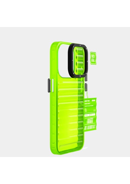 iPhone 15 Pro Uyumlu Kılıf Şeffaf Renkli Tasarım Youngkit Fluorite Serisi Kapak Yeşil fırsatları