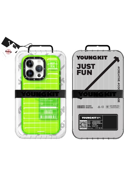 iPhone 15 Pro Uyumlu Kılıf Şeffaf Renkli Tasarım Youngkit Fluorite Serisi Kapak Yeşil indirimleri