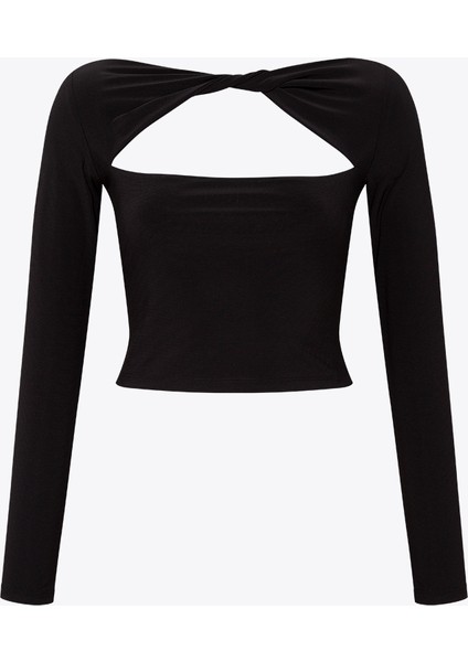 Cut Out Detaylı Uzun Kollu Body - Siyah
