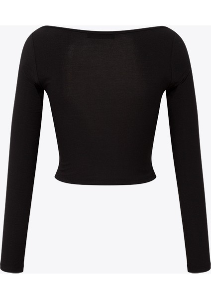 Cut Out Detaylı Uzun Kollu Body - Siyah