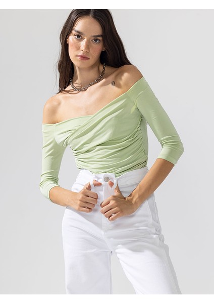 Kayık Yaka Body - Çağla Yeşili