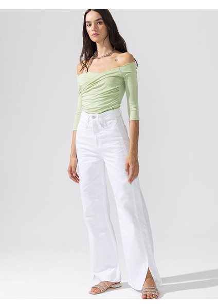 Kayık Yaka Body - Çağla Yeşili fiyatları