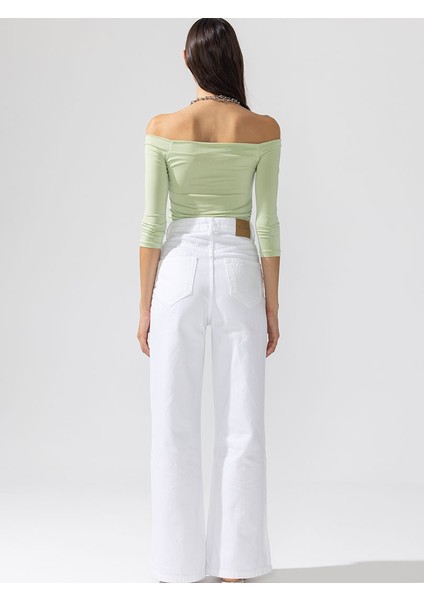 Kayık Yaka Body - Çağla Yeşili modelleri