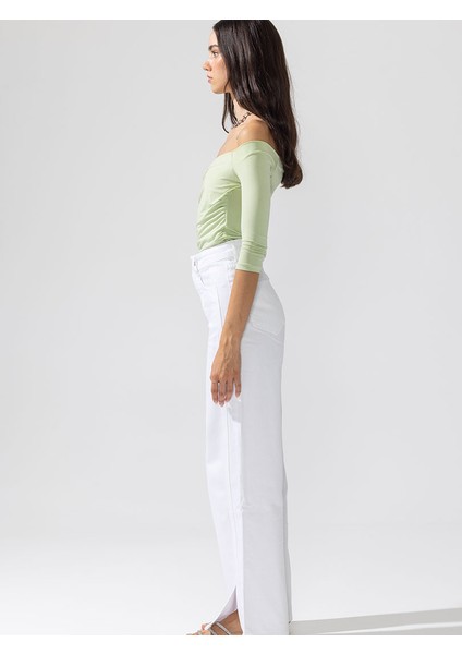 Kayık Yaka Body - Çağla Yeşili fırsatları