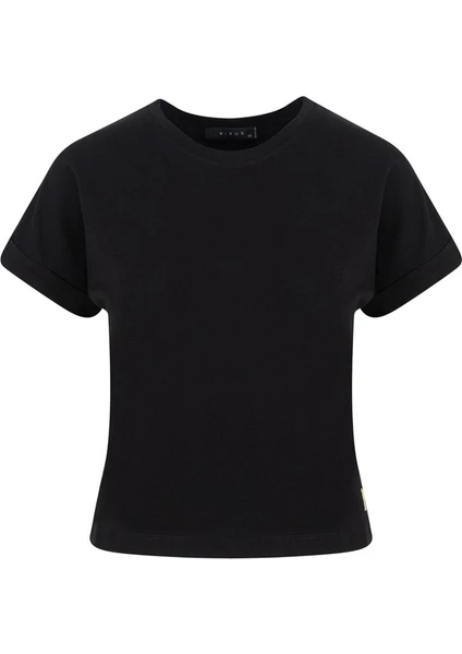 Bisiklet Yaka Basic T-Shirt - Siyah