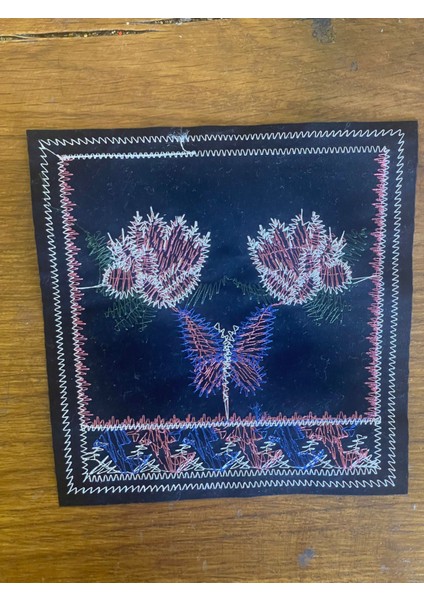 14X14 cm Etnik Bohem Elbise Giyim Cep Nakış Işleme Cep Aplike Arma Yama