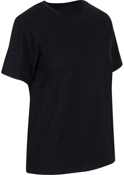 Bisiklet Yaka Oversize T-Shirt - Siyah