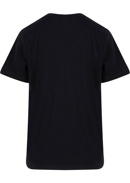 Bisiklet Yaka Oversize T-Shirt - Siyah