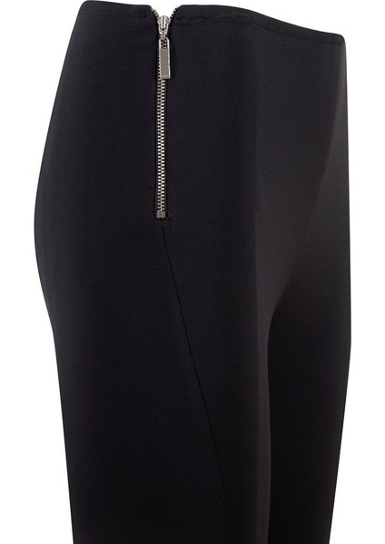 Fermuar Detaylı Tayt - Siyah indirimleri