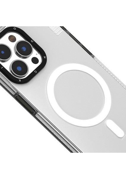 iPhone 15 Pro Uyumlu Kılıf Magsafe Şarj Özellikli Youngkit Crystal Color Serisi Kapak Beyaz
