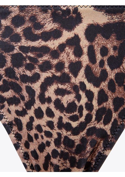 Straplez Bikini Takımı Leopar