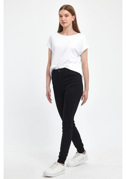 Kadın Holly Siyah Ekstra Yüksek Bel Powerstretch Skinny Jean Pantolon fiyatları