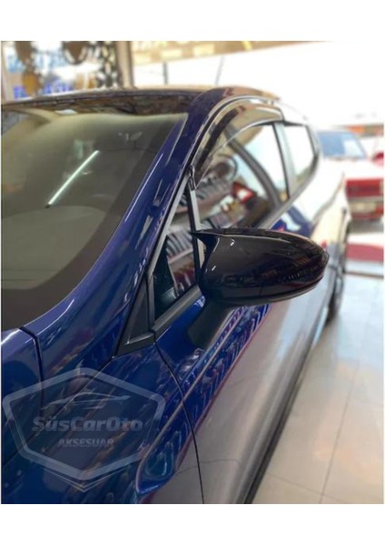 Dacia Sandero Mk3 2020 Sonrası Uyumlu Batman Yarasa Ayna Kapağı Piano Black Abs Plastik modelleri