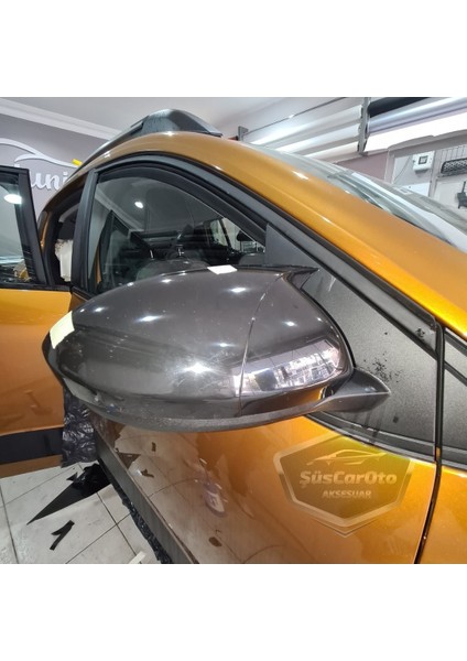 Dacia Sandero Mk3 2020 Sonrası Uyumlu Batman Yarasa Ayna Kapağı Piano Black Abs Plastik indirimleri