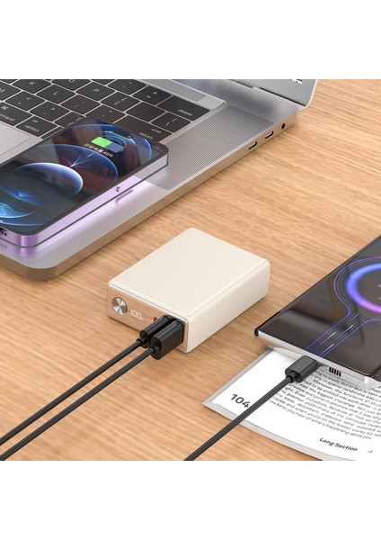 Taşınabilir Powerbank WI-P005 Rock LED Ekranlı Pd 20W 10000MAH Beyaz