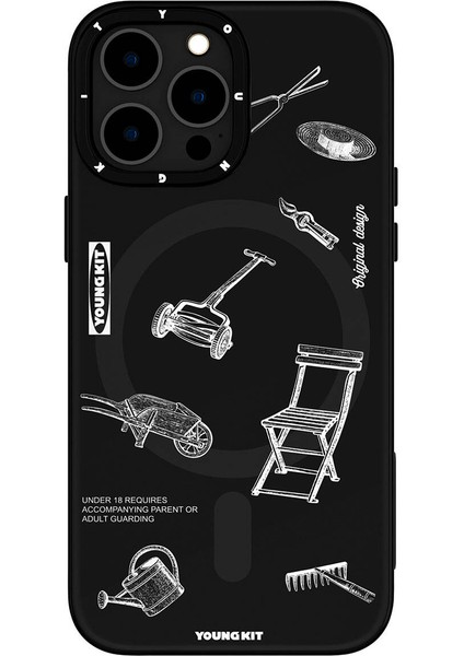 iPhone 14 Pro Max Uyumlu Kılıf Magsafe Şarj Özellikli Desenli Youngkit Plaything Serisi Kapak Siyah fiyatları