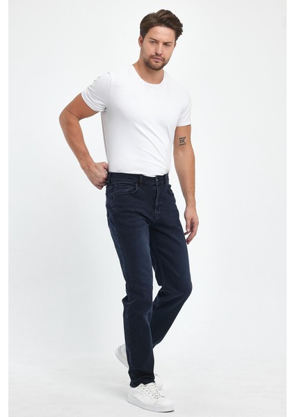 Erkek Kalimnos Blue Black Comfort Fit Jean Pantolon modelleri
