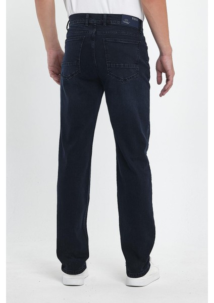 Erkek Kalimnos Blue Black Comfort Fit Jean Pantolon fırsatları